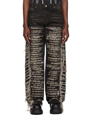 Who Decides War Ultra Flare Scripture Jeans - Black