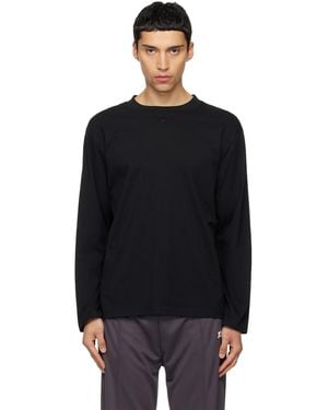 Courreges Twisted Logo Long Sleeved T-Shirt - Black