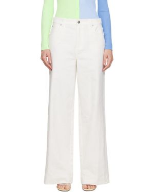STAUD Son Denim Trousers - White