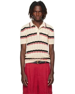 Valentino Striped Polo - Red