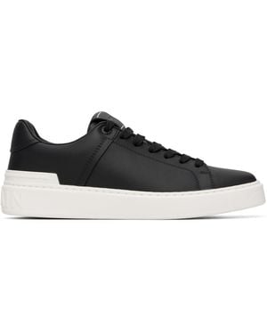 Balmain B-Court Calfskin Trainers - Black