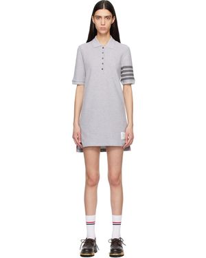 Thom Browne Textured Piqué Polo Minidress - Black