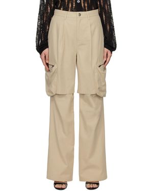 lesugiatelier Layered Cargo Pants - Natural