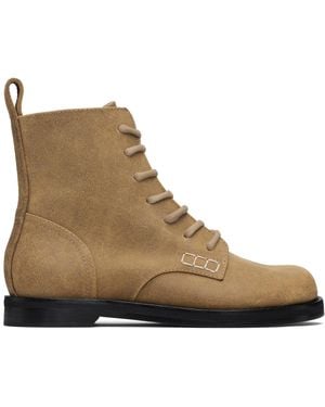 JW Anderson Tan Loafer Boots - Brown