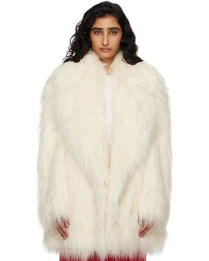 Frankie Shop Off- Liza Short Faux Fur Coat - Natural