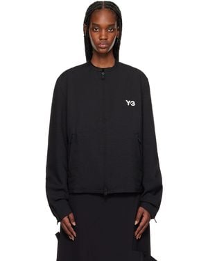 Y-3 ブラック ジップアップジャケット