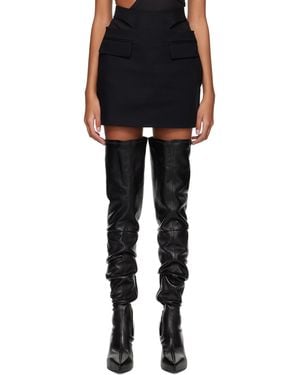 Dion Lee Y Front Buckle Miniskirt - Black