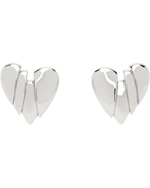 AMINA MUADDI Heartbreaker Earrings - Black