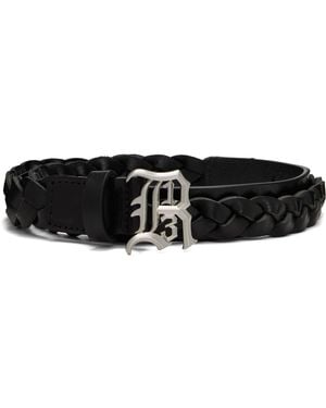R13 Braided Logo Belt - Black