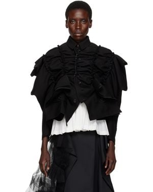 Tao Comme Des Garçons Wool & Mohair Overdyed Blazer - Black