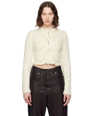 Acne Studios Off- Bow Wool Cardigan - Black