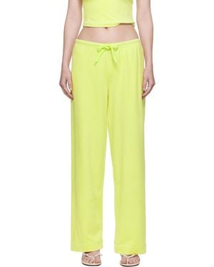 GUIZIO Dani Terry Lounge Trousers - Yellow