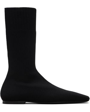TOTEME Knit Sock Boots - Black