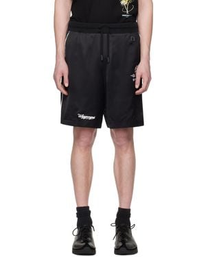 WOOYOUNGMI Short Noir À Passepoil Et À Taille Élastique