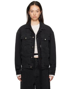 Ann Demeulemeester Blouson Décontracté Marthe Noir En Denim