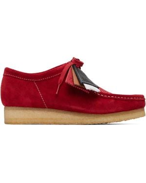 Clarks Wallabee Derbys - Red