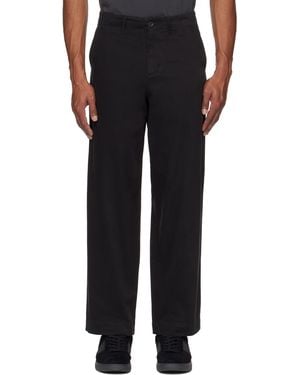 Fred Perry Straight Leg Twill Trousers - Black