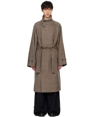 RAINMAKER KYOTO Stand Collar Belted Coat - Black