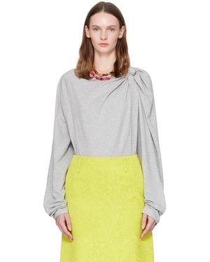 Dries Van Noten Cotton Jersey T-Shirt - Grey