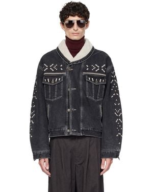 Isabel Marant Back Jackson Denim Jacket - Black
