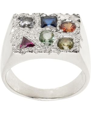 Bleue Burnham Cottage Rose Garden Signet Ring - Metallic