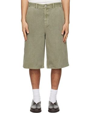 LE17SEPTEMBRE Garment-Dyed Denim Shorts - Green