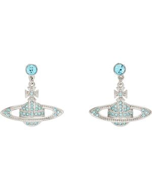 Vivienne Westwood Mini Bas Relief Drop Earrings - Blue