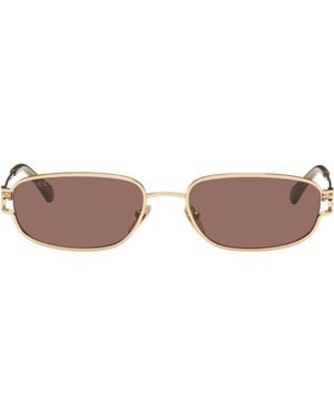 Gucci Rectangular-Frame Sunglasses - Brown
