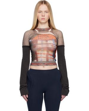OTTOLINGER Mesh Hybrid Longsleeve T-shirt - Blue