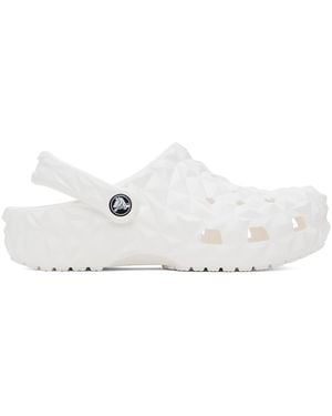 Crocs™ ホワイト Classic Geometric クロッグ - ブラック