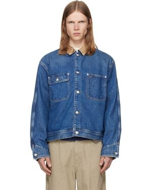 Polo Ralph Lauren Corduroy-Collar Denim Trucker Jacket - Blue