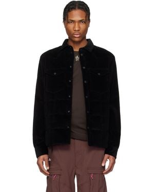 Moncler ブラック Gelt コーデュロイ ダウン シャツジャケット