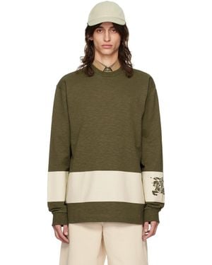 Burberry グリーン Ekd ライン 長袖Tシャツ