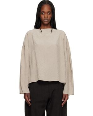 Studio Nicholson Taupe Lau Blouse - Black