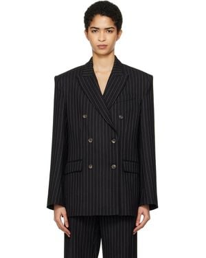 Wardrobe NYC Double Breasted Blazer - Black