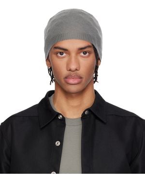 Rick Owens Temple Rasato Knit Beanie - Black