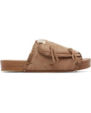 Visvim Christo Shaman-Folk Sandals - Black