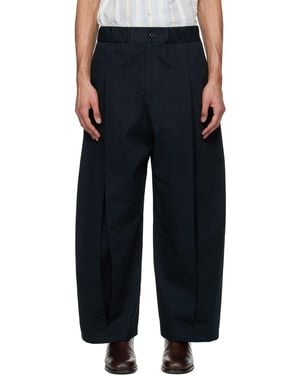 SAGE NATION Box Pleat Trouser - Black