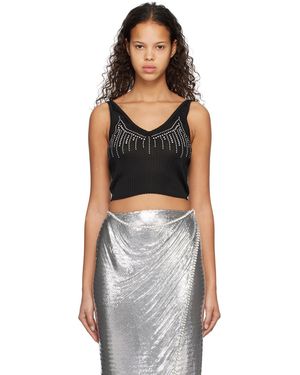 Rabanne Black Studded Tank Top