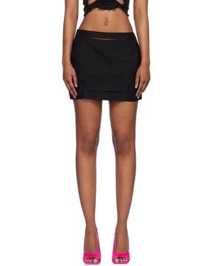 GAUGE81 Black Valka Miniskirt