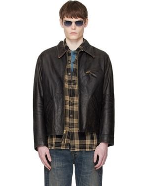 RRL Lynton Leather Jacket - Black