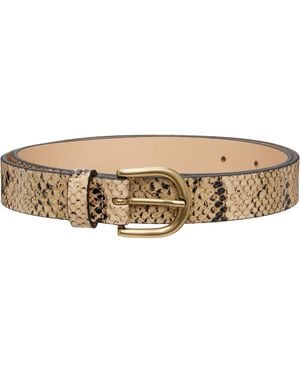 Isabel Marant Zap Leather Belt - Natural