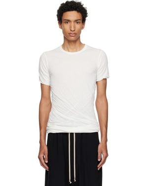 Rick Owens Off- Tower Double S/S T-Shirt - White