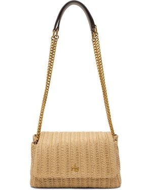 Rag & Bone Chelsea Small Straw Flap Bag - Natural