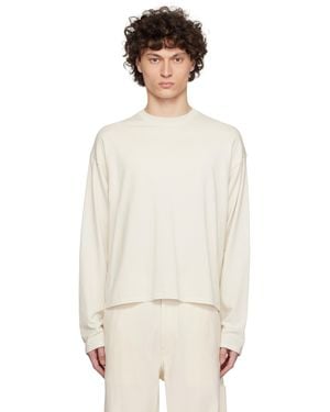 YLÈVE Off- Gas Singeing Cotton Knit T-Shirt - Multicolour