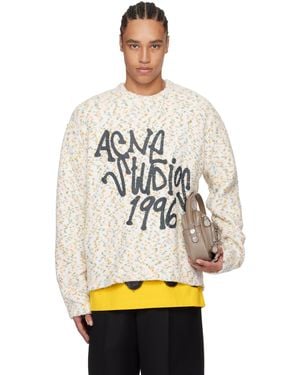 Acne Studios Printed Logo Jumper - Grey