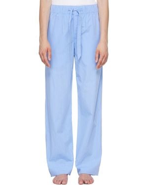 Tekla Pantalon De Pyjama Bleu En Popeline