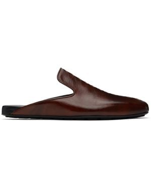 【関税込み】Bottega Veneta ブラック Roma ミュール Bottega Veneta Roma Leather Slippers | Saks Fifth Avenue