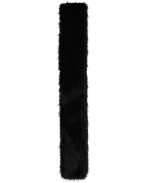 Simone Rocha Slim Faux Fur Scarf - Black