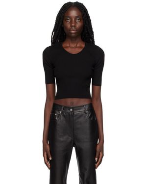 Juun.J Crop Jumper - Black